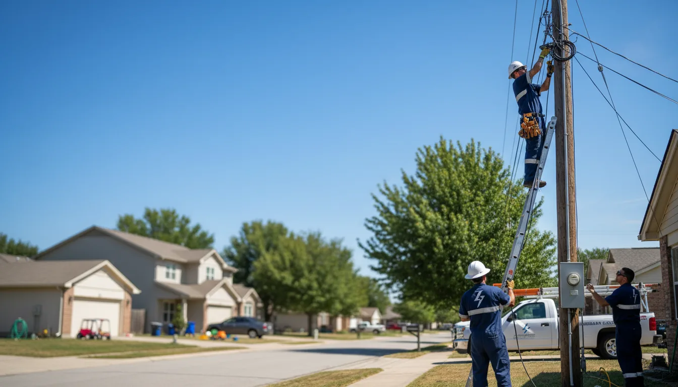 Residential electrician providing installation services in Buna, TX